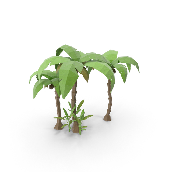 Palm Tree: Low Poly Beach Scene with Trees PNG & PSD Images Palm Tree: Low Poly Beach Scene with Trees PNG & PSD Images