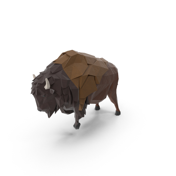 Low Poly Buffalo PNG & PSD Images Low Poly Buffalo PNG & PSD Images