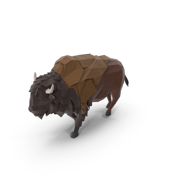 Low Poly Buffalo PNG & PSD Images Low Poly Buffalo PNG & PSD Images
