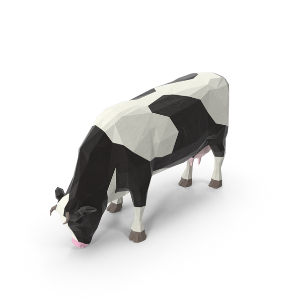 Low Poly Cow PNG & PSD Images