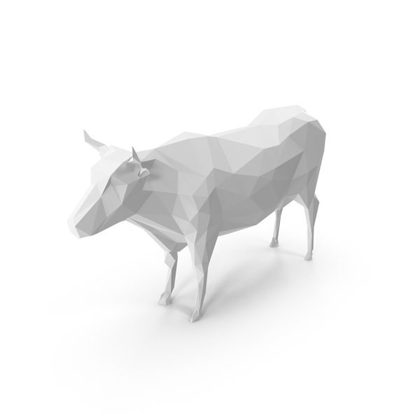 Low Poly Cow PNG & PSD Images