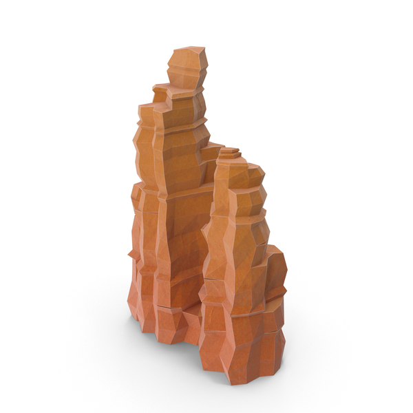 Rock: Low Poly Desert Tower PNG & PSD Images Rock: Low Poly Desert Tower PNG & PSD Images