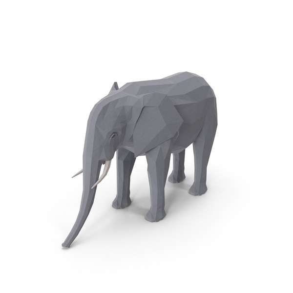 Low Poly Elephant PNG & PSD Images Low Poly Elephant PNG & PSD Images
