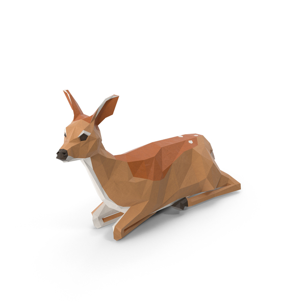 Low Poly Fawn PNG & PSD Images Low Poly Fawn PNG & PSD Images