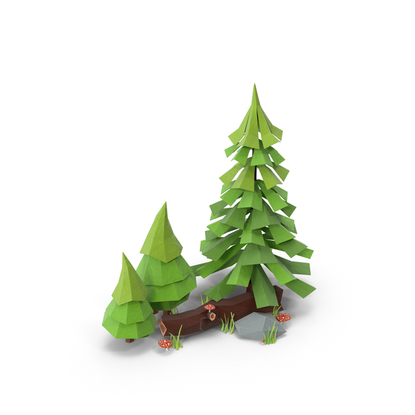 Low Poly Forest PNG & PSD Images