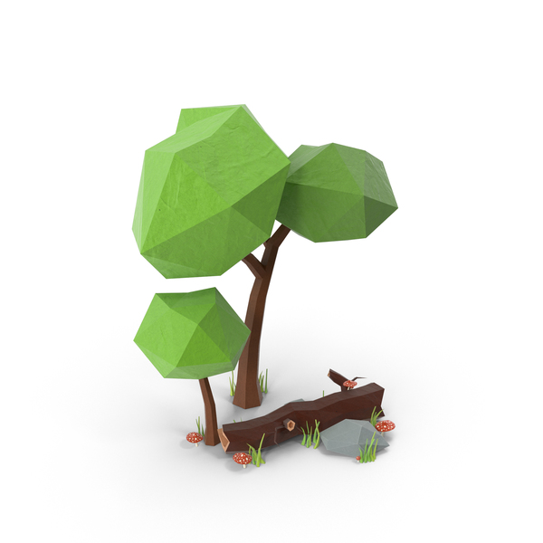 Low Poly Forest PNG & PSD Images