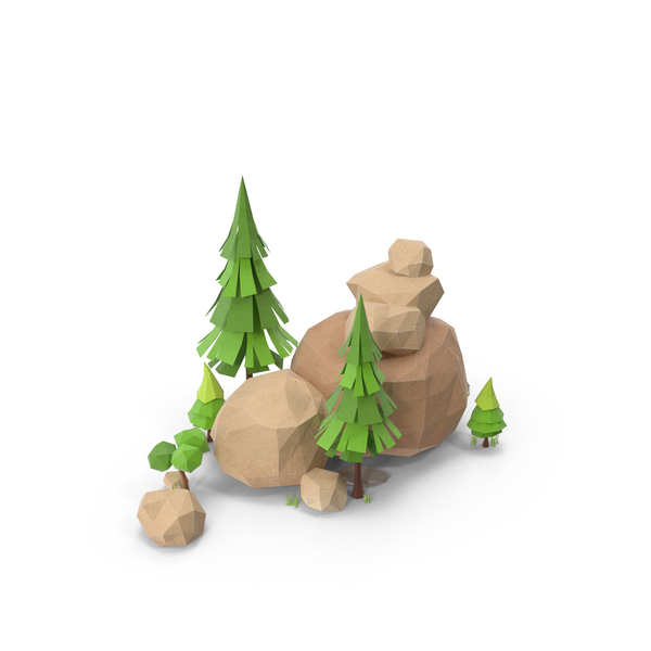 Low Poly Forest PNG & PSD Images