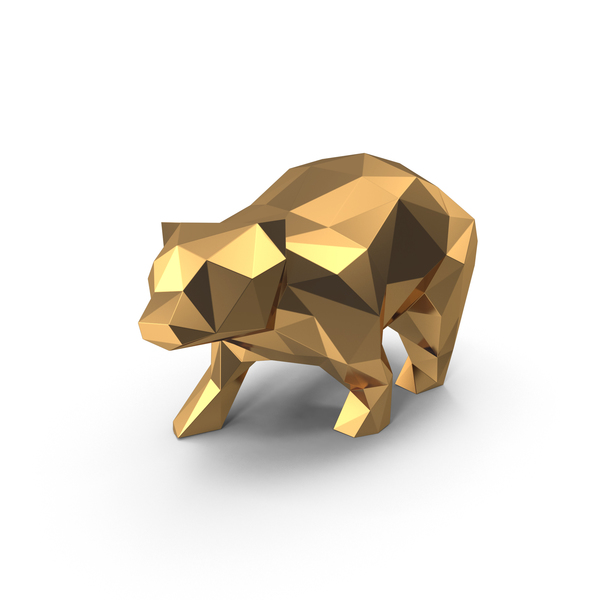 Low Poly Golden Bear PNG & PSD Images Low Poly Golden Bear PNG & PSD Images