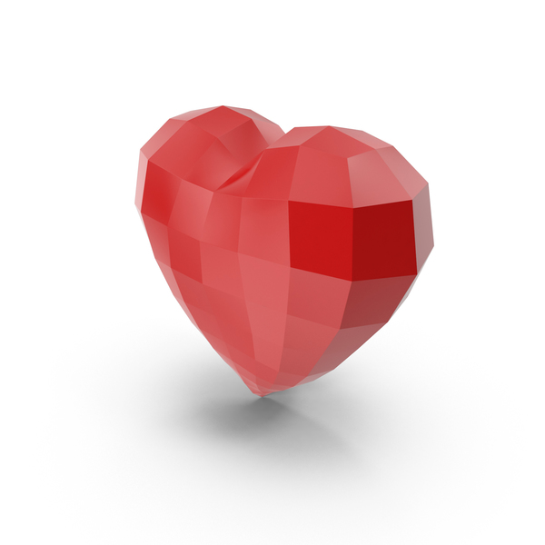 Shape: Low Poly Heart PNG & PSD Images Shape: Low Poly Heart PNG & PSD Images