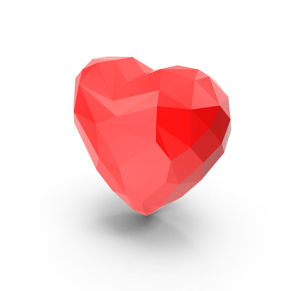 Shape: Low Poly Heart PNG & PSD Images Shape: Low Poly Heart PNG & PSD Images