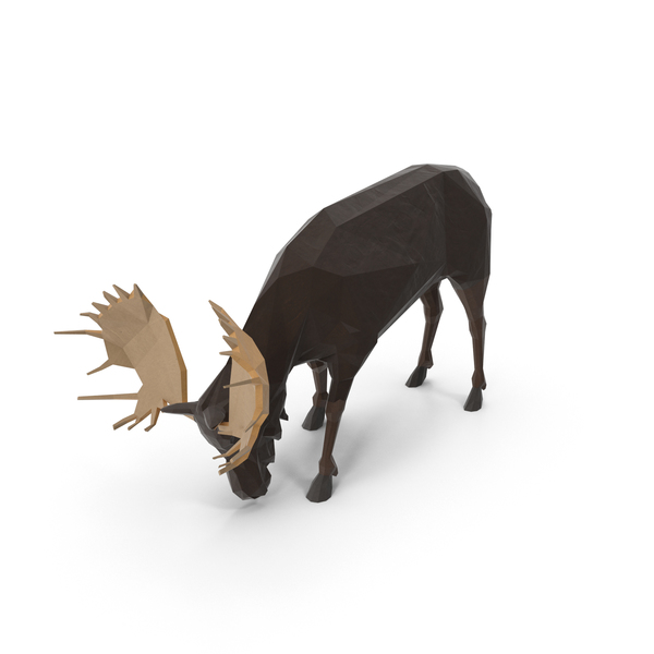 Low Poly Moose PNG & PSD Images Low Poly Moose PNG & PSD Images