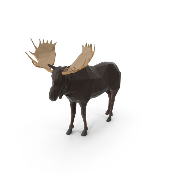 Low Poly Moose PNG & PSD Images Low Poly Moose PNG & PSD Images