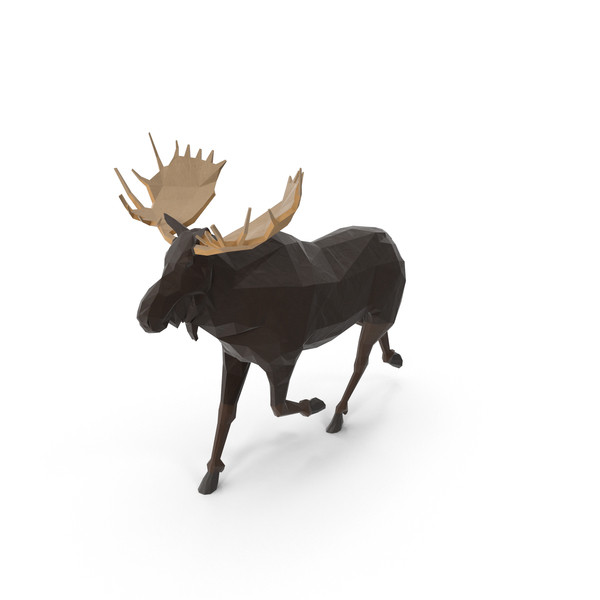 Low Poly Moose PNG & PSD Images Low Poly Moose PNG & PSD Images