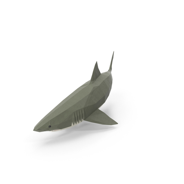 Low Poly Shark Object Low Poly Shark Object