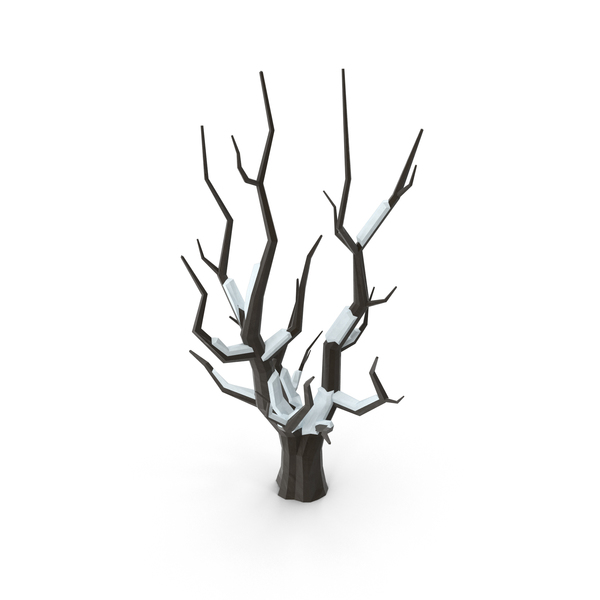 Low Poly Snow Covered Bare Tree PNG & PSD Images Low Poly Snow Covered Bare Tree PNG & PSD Images