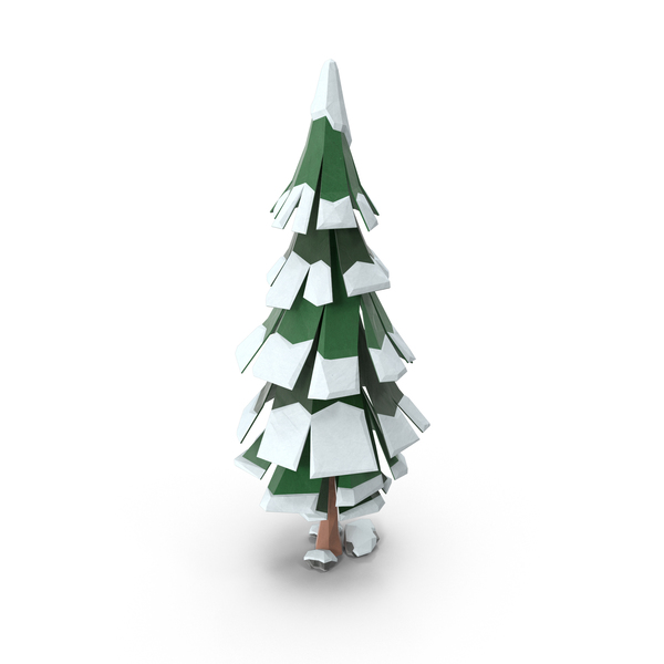 Tree: Low Poly Snowy Pine PNG & PSD Images Tree: Low Poly Snowy Pine PNG & PSD Images