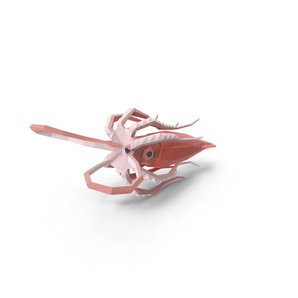 Low Poly Squid PNG & PSD Images Low Poly Squid PNG & PSD Images
