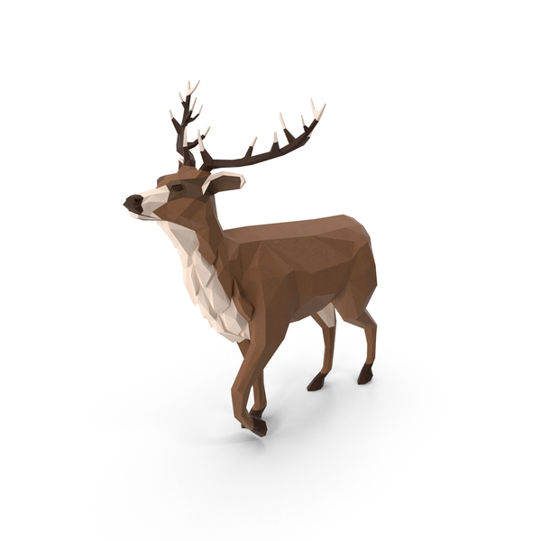 Buck: Low Poly Stag PNG & PSD Images Buck: Low Poly Stag PNG & PSD Images