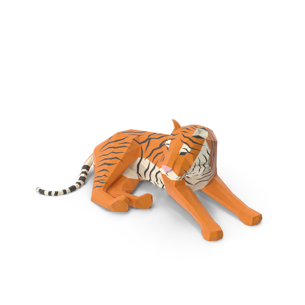 Low Poly Tiger PNG & PSD Images Low Poly Tiger PNG & PSD Images
