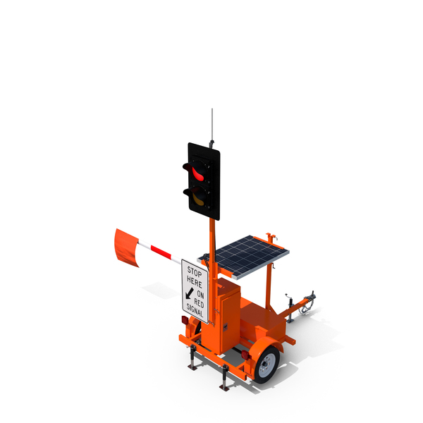 Traffic Barrier: Lowered Automated Flagging Assistance PNG & PSD Images