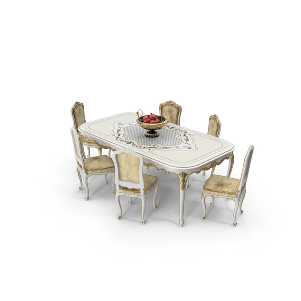 Dining Room Set: Luigi XV Venezia PNG & PSD Images