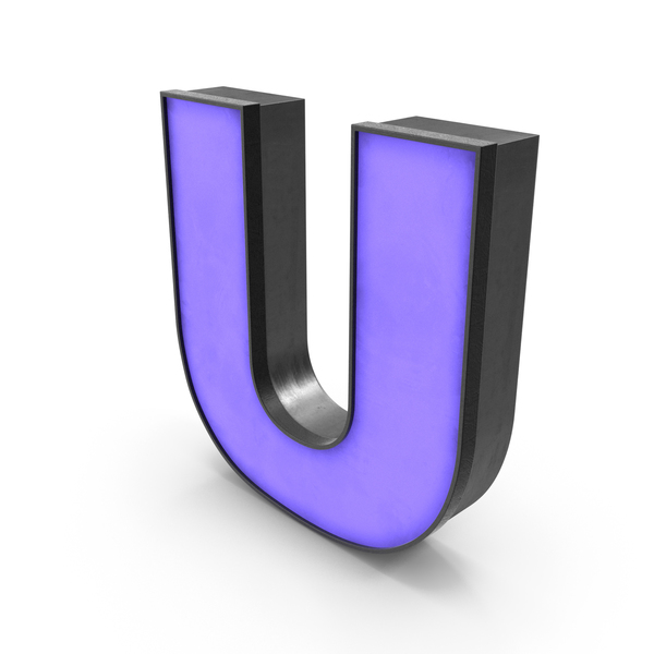 Roman Alphabet: Luminous Letter U Blue PNG & PSD Images Roman Alphabet: Luminous Letter U Blue PNG & PSD Images