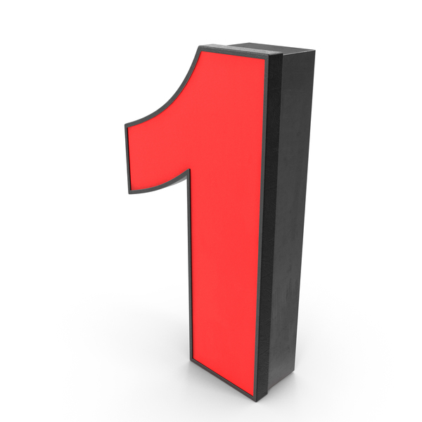 Luminous Number 1 Red PNG & PSD Images Luminous Number 1 Red PNG & PSD Images