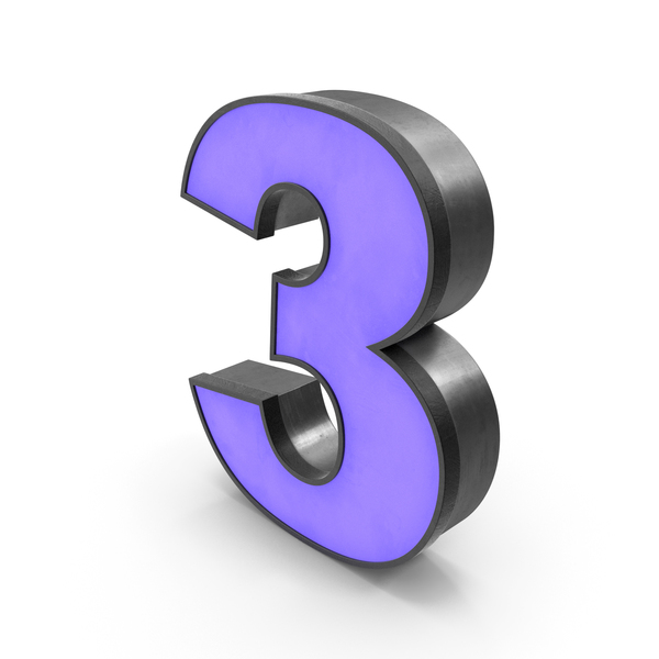 Luminous Number 3 PNG & PSD Images Luminous Number 3 PNG & PSD Images