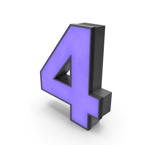 Luminous Number 4 PNG & PSD Images Luminous Number 4 PNG & PSD Images
