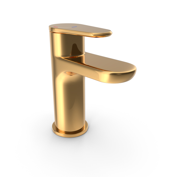 Bathroom Accessories: Lynton Chrome Basin Mixer Golden PNG & PSD Images