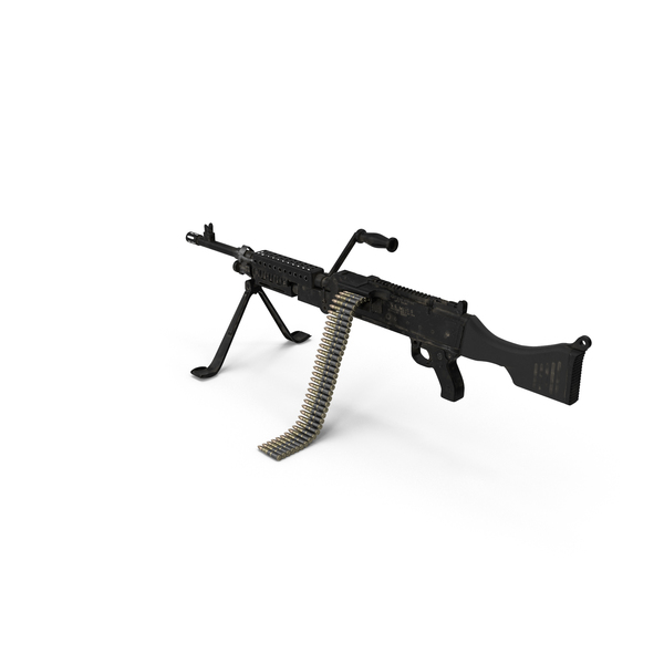 机枪：M240B PNG和PSD图像