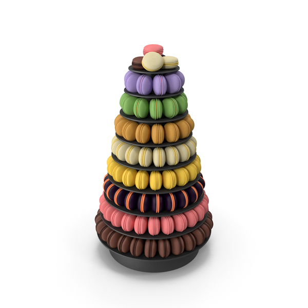 Bakery Display: Macaron Stand PNG & PSD Images