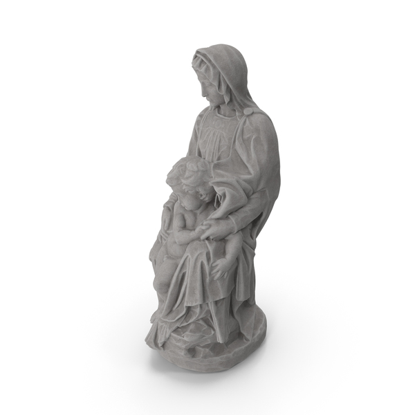 Statue: Madonna with Child Stone PNG & PSD Images