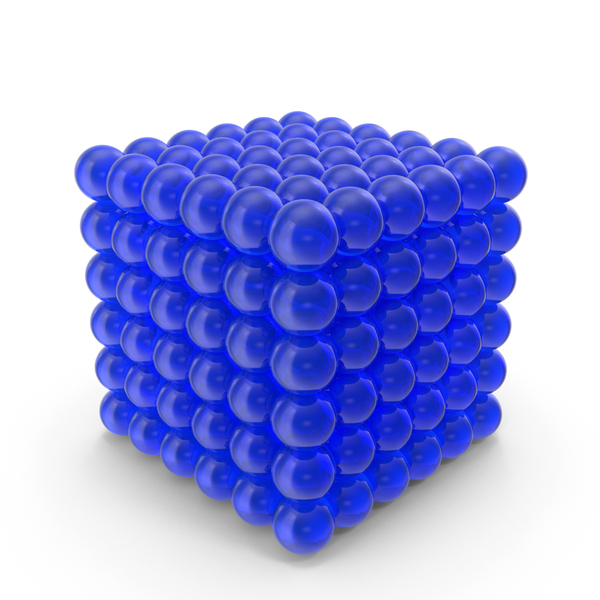Magnetic Balls With Cube Icon Glass PNG & PSD Images