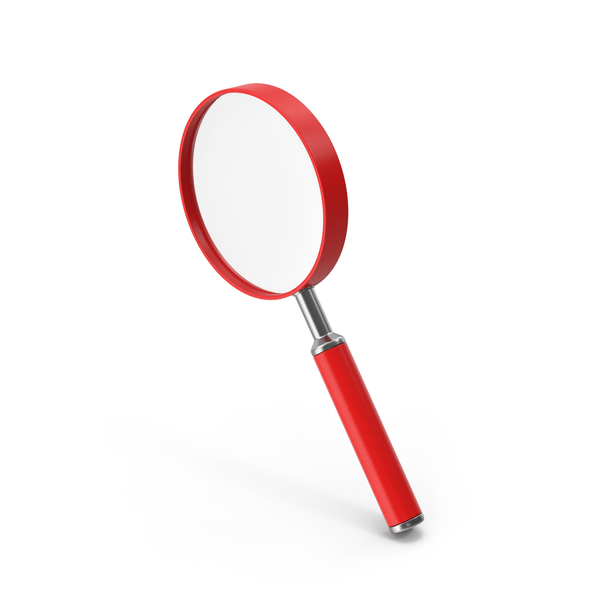 Office Supplies: Magnifying Glass Red PNG & PSD Images
