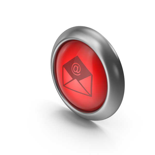 Computer: Mail Red Icon Button PNG & PSD Images