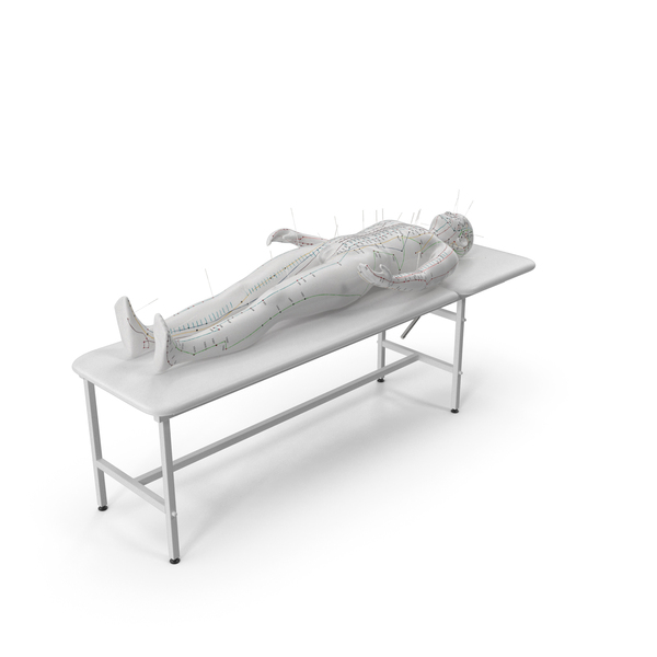 Male Acupuncture Mannequin On The Couch PNG & PSD Images