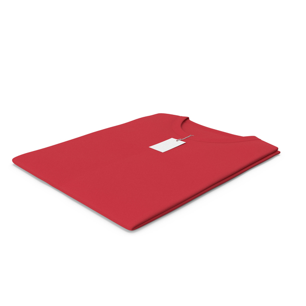 Shirt: Male Crew Neck Folded With Tag Red PNG & PSD Images Shirt: Male Crew Neck Folded With Tag Red PNG & PSD Images