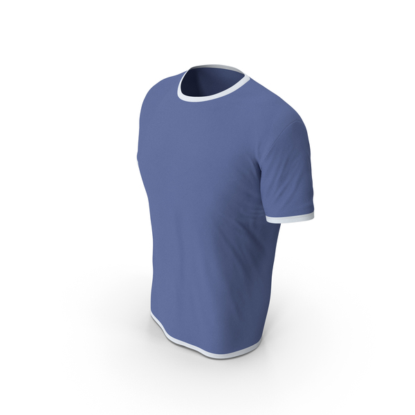 Shirt: Male Crew Neck Worn White and Dark Blue PNG & PSD Images Shirt: Male Crew Neck Worn White and Dark Blue PNG & PSD Images