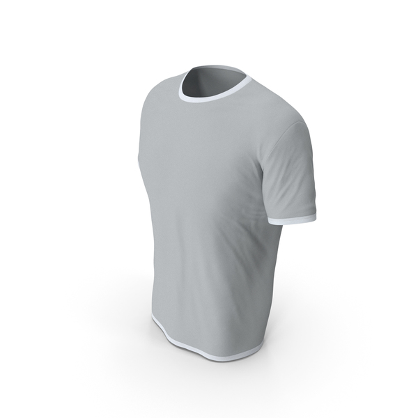 Shirt: Male Crew Neck Worn White and Gray PNG & PSD Images Shirt: Male Crew Neck Worn White and Gray PNG & PSD Images