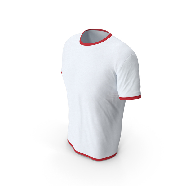 Shirt: Male Crew Neck Worn White and Red PNG & PSD Images Shirt: Male Crew Neck Worn White and Red PNG & PSD Images