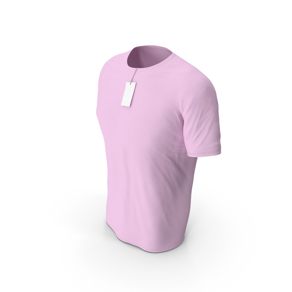 Shirt: Male Crew Neck Worn With Tag Pink PNG & PSD Images Shirt: Male Crew Neck Worn With Tag Pink PNG & PSD Images