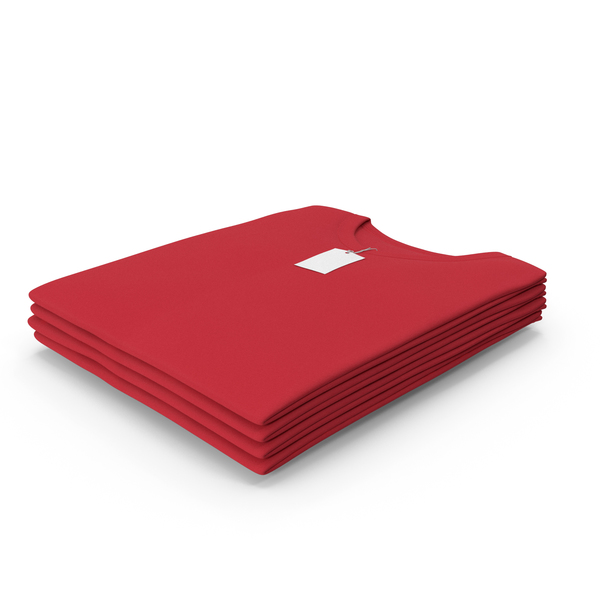 Shirt: Male V Neck Folded Stacked With Tag Red PNG & PSD Images Shirt: Male V Neck Folded Stacked With Tag Red PNG & PSD Images