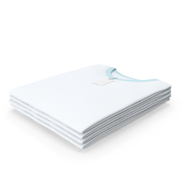 Male V Neck Folded Stacked With Tag White and Blue PNG & PSD Images Male V Neck Folded Stacked With Tag White and Blue PNG & PSD Images