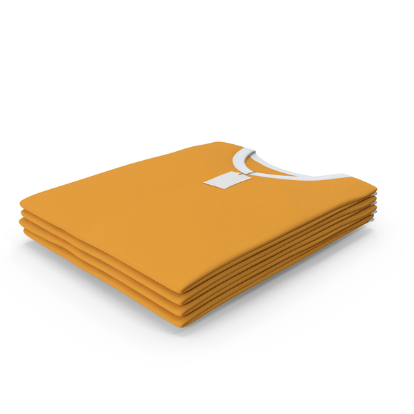 Male V Neck Folded Stacked With Tag White and Orange PNG & PSD Images Male V Neck Folded Stacked With Tag White and Orange PNG & PSD Images