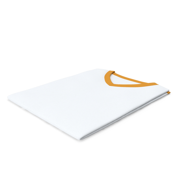 T Shirt: Male V Neck Folded White and Orange PNG & PSD Images T Shirt: Male V Neck Folded White and Orange PNG & PSD Images