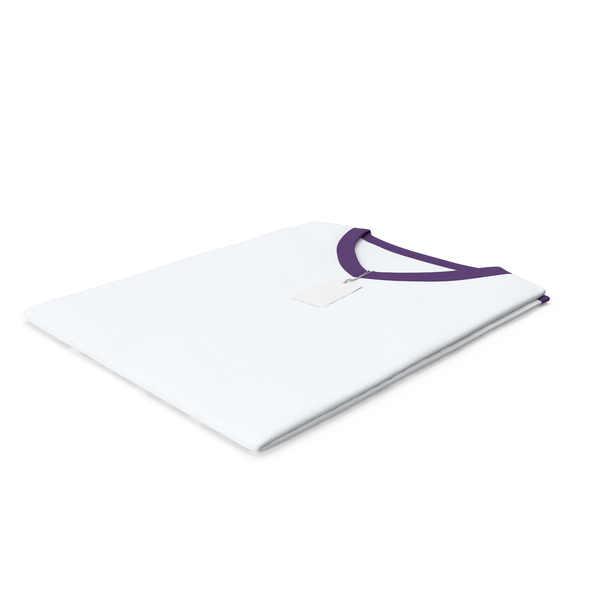 T Shirt: Male V Neck Folded With Tag White and Purple PNG & PSD Images T Shirt: Male V Neck Folded With Tag White and Purple PNG & PSD Images