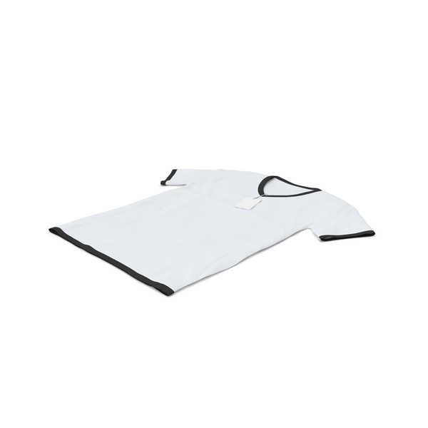 T Shirt: Male V Neck Laying With Tag White and Black PNG & PSD Images