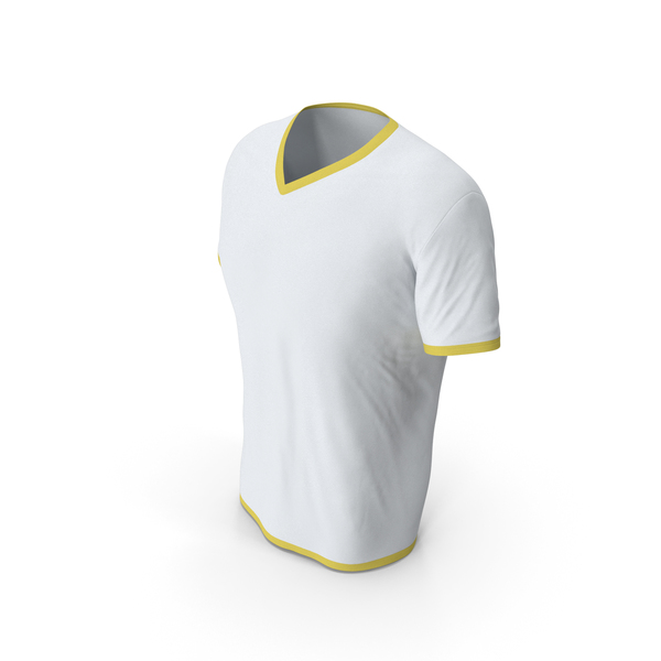 T Shirt: Male V Neck Worn White and Yellow PNG & PSD Images T Shirt: Male V Neck Worn White and Yellow PNG & PSD Images