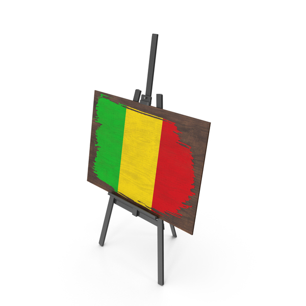 Easel: Mali Country Flag Paint On Wooden Board PNG & PSD Images Easel: Mali Country Flag Paint On Wooden Board PNG & PSD Images